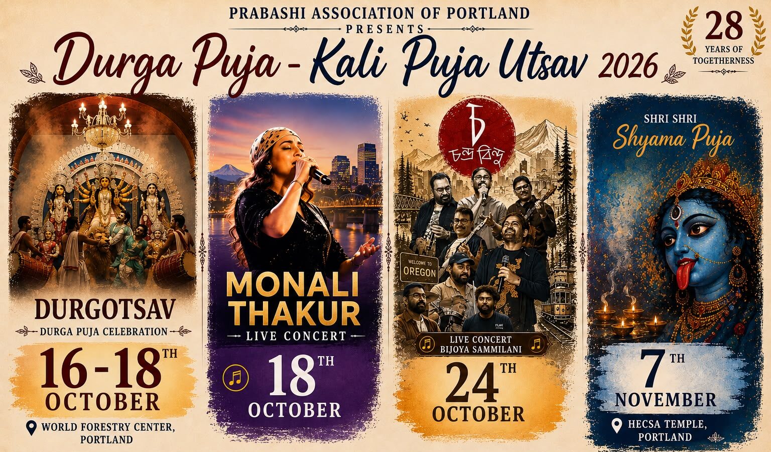 Durga Puja 2026 — Prabashi Association of Portland